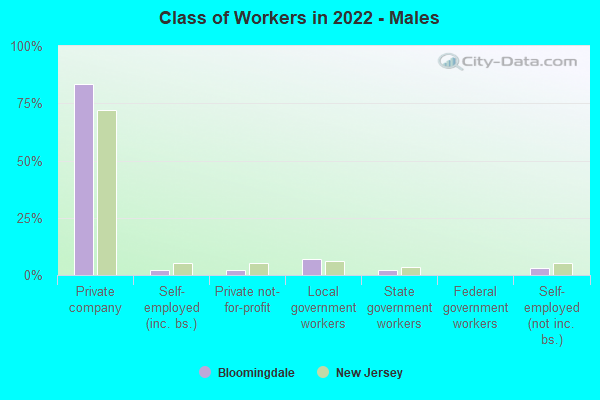 Class of Workers in 2022 - Males