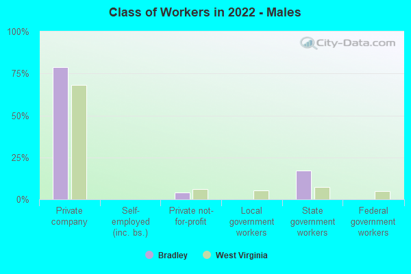 Class of Workers in 2022 - Males