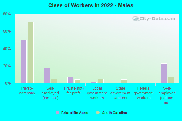 Class of Workers in 2022 - Males