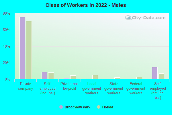 Class of Workers in 2022 - Males