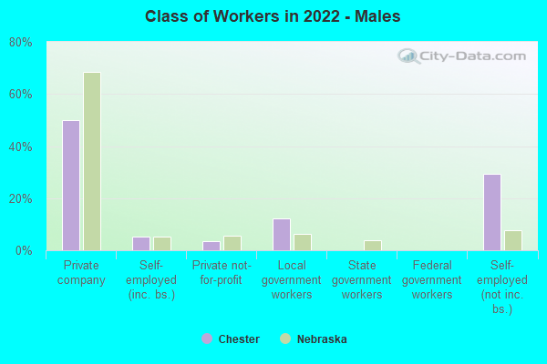 Class of Workers in 2022 - Males