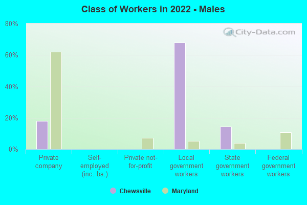 Class of Workers in 2022 - Males