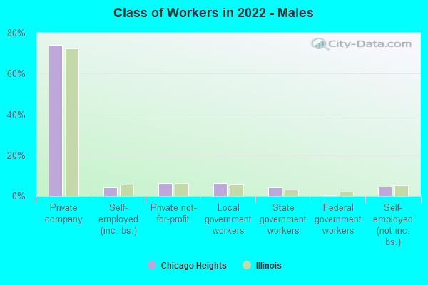 Class of Workers in 2022 - Males