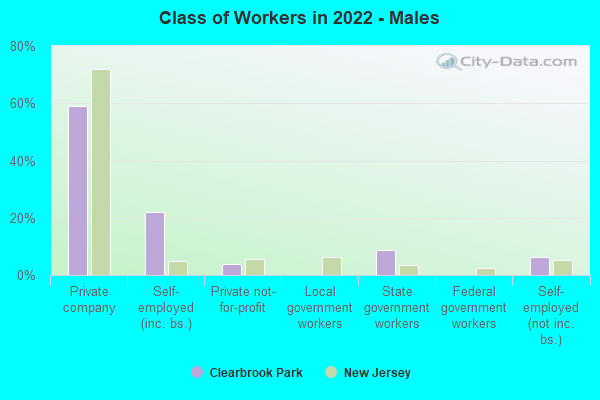 Class of Workers in 2022 - Males