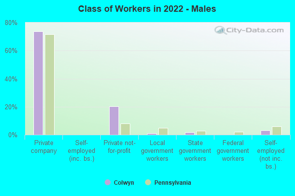 Class of Workers in 2022 - Males