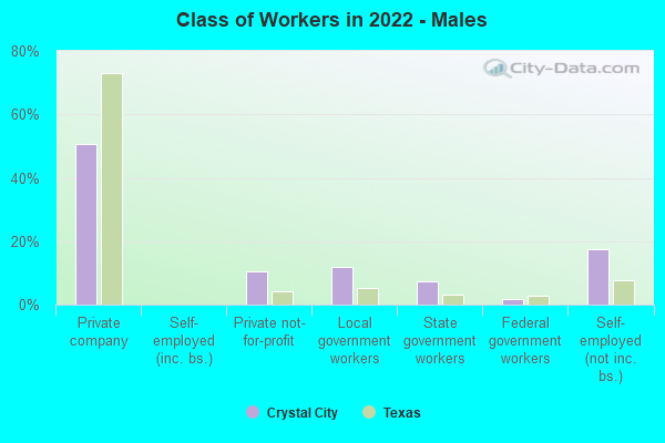 Class of Workers in 2022 - Males