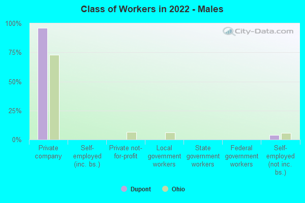 Class of Workers in 2022 - Males