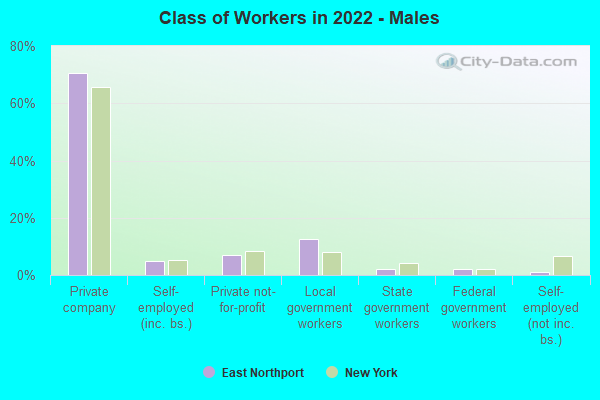 Class of Workers in 2022 - Males