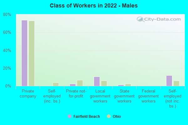 Class of Workers in 2022 - Males