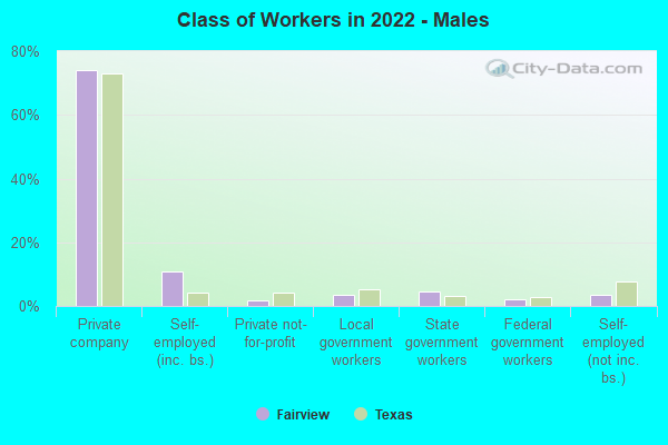 Class of Workers in 2022 - Males