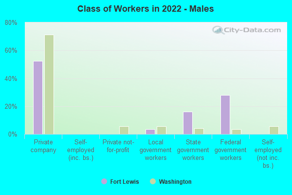 Class of Workers in 2022 - Males