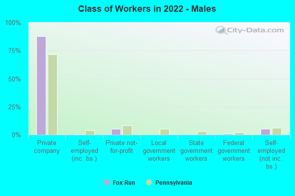 Class of Workers in 2022 - Males