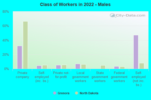 Class of Workers in 2022 - Males