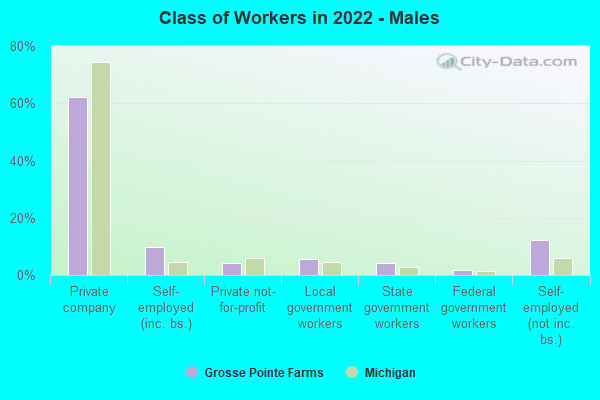 Class of Workers in 2022 - Males