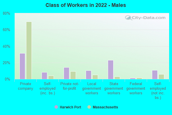 Class of Workers in 2022 - Males