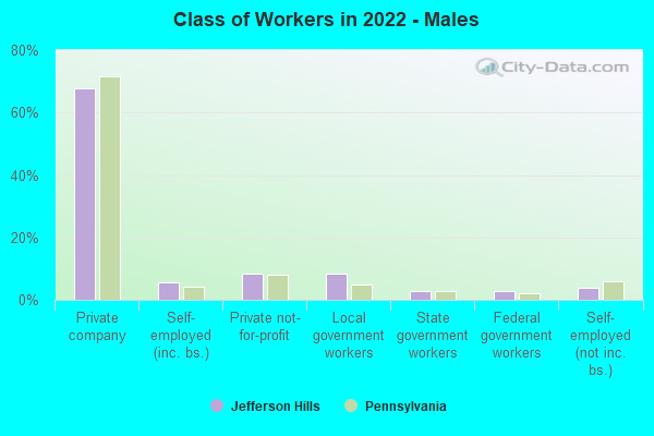 Class of Workers in 2022 - Males