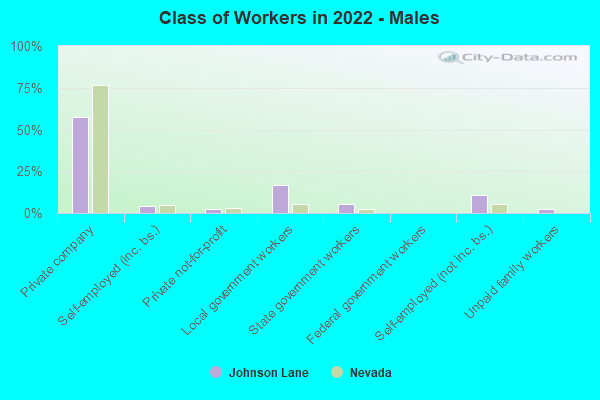 Class of Workers in 2022 - Males