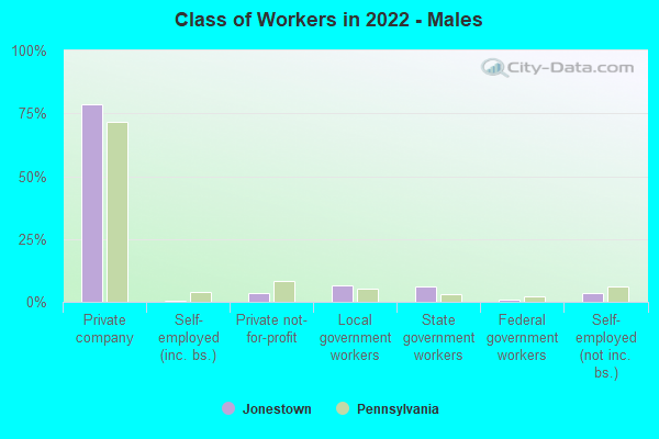 Class of Workers in 2022 - Males