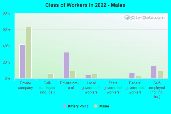 Class of Workers in 2022 - Males