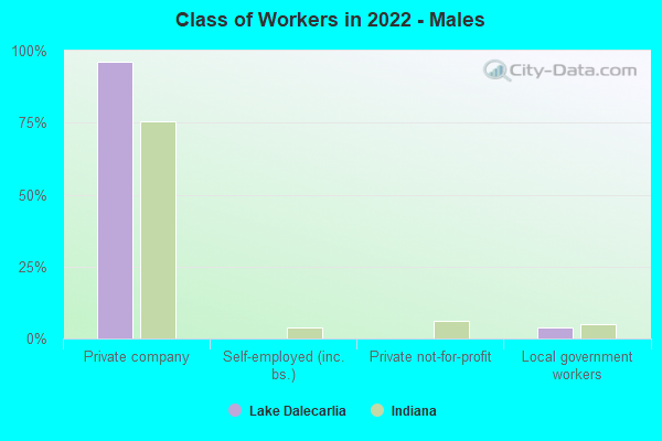 Class of Workers in 2022 - Males