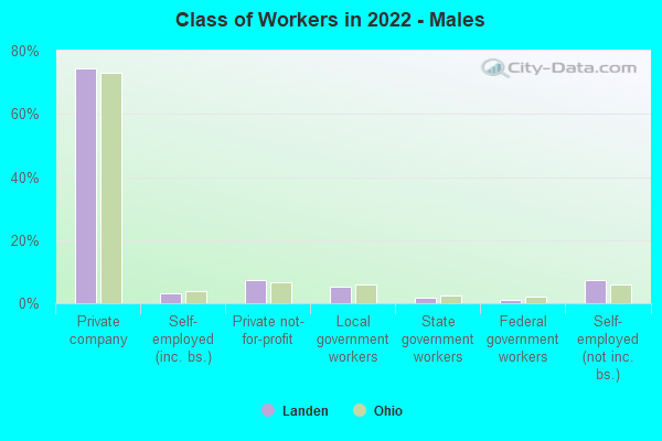 Class of Workers in 2022 - Males