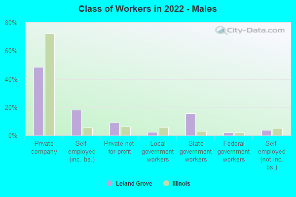 Class of Workers in 2022 - Males