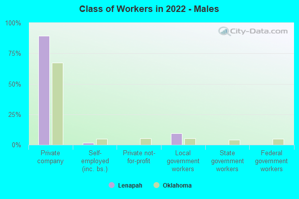 Class of Workers in 2022 - Males