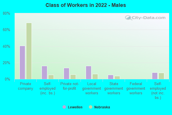 Class of Workers in 2022 - Males