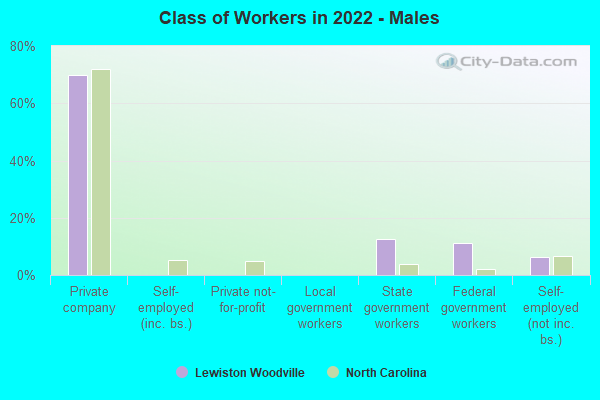 Class of Workers in 2022 - Males