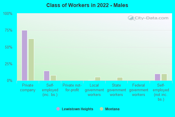 Class of Workers in 2022 - Males