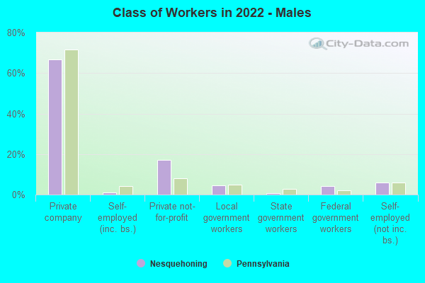 Class of Workers in 2022 - Males