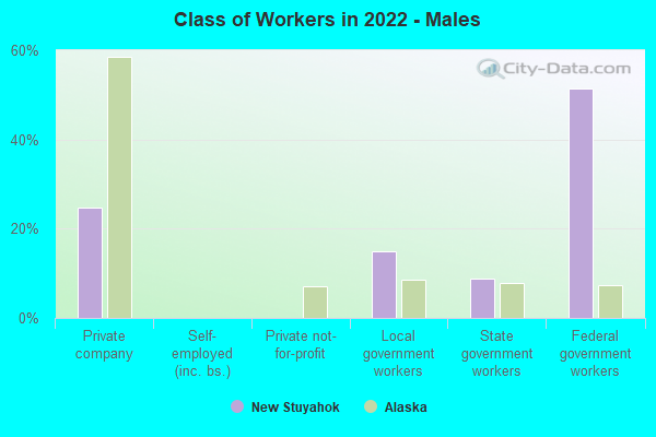 Class of Workers in 2022 - Males