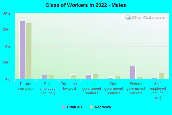 Class of Workers in 2022 - Males