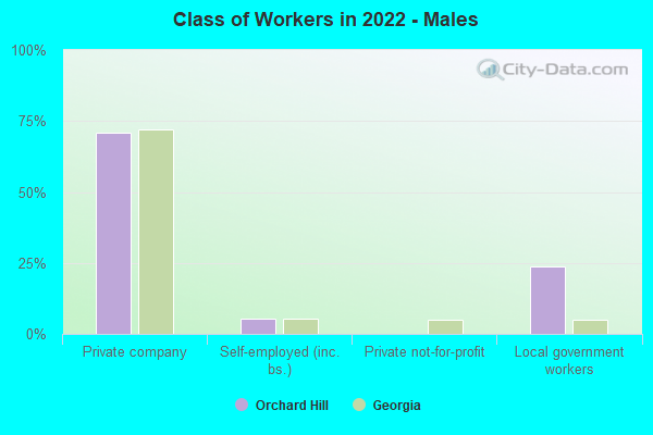 Class of Workers in 2022 - Males