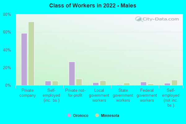 Class of Workers in 2022 - Males