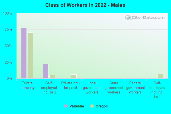 Class of Workers in 2022 - Males