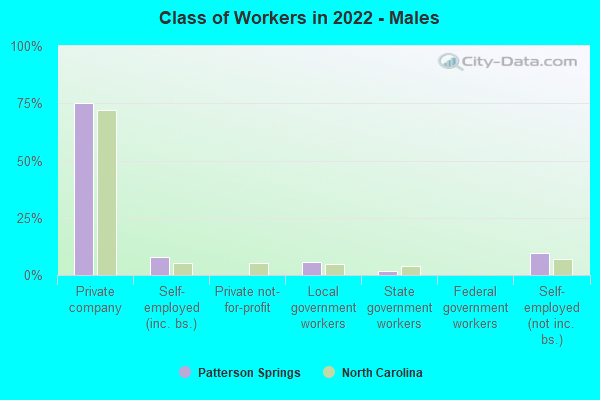 Class of Workers in 2022 - Males