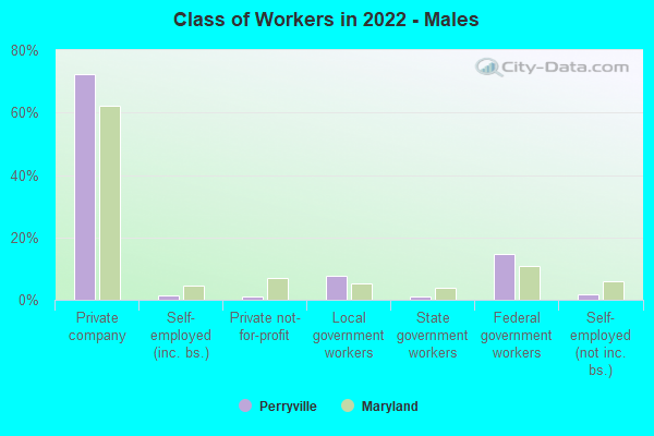 Class of Workers in 2022 - Males