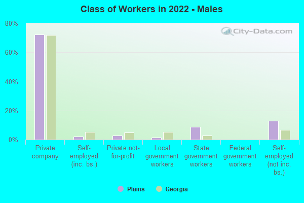 Class of Workers in 2022 - Males