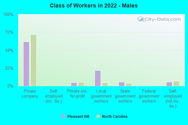 Class of Workers in 2022 - Males