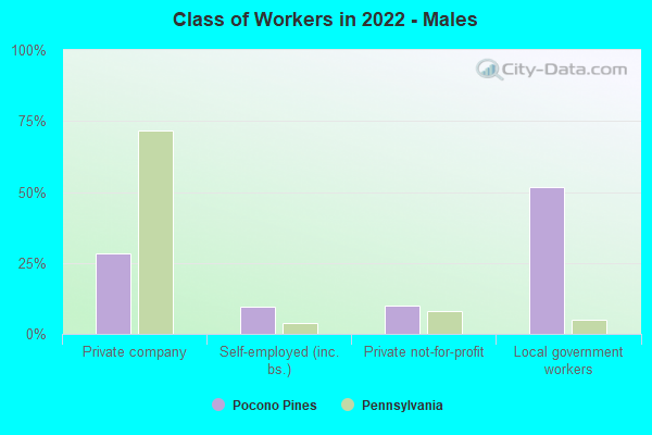 Class of Workers in 2022 - Males