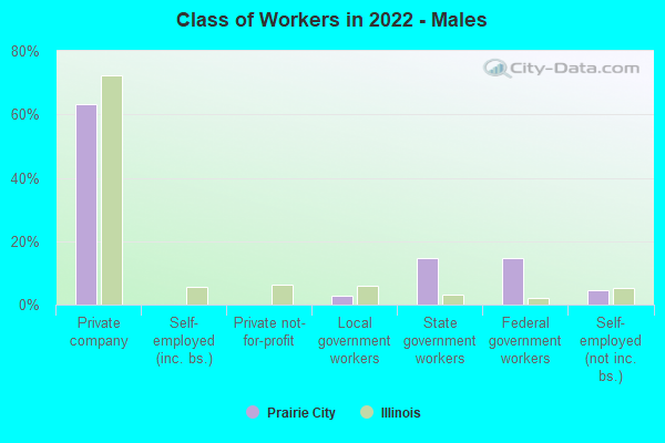 Class of Workers in 2022 - Males