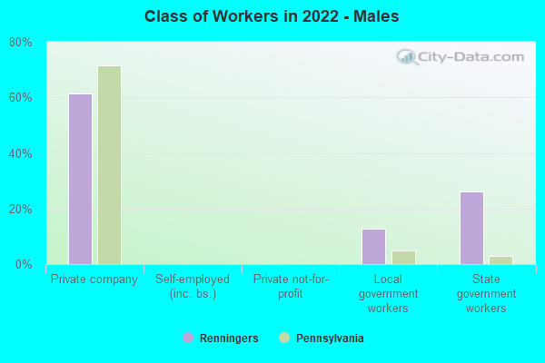 Class of Workers in 2022 - Males