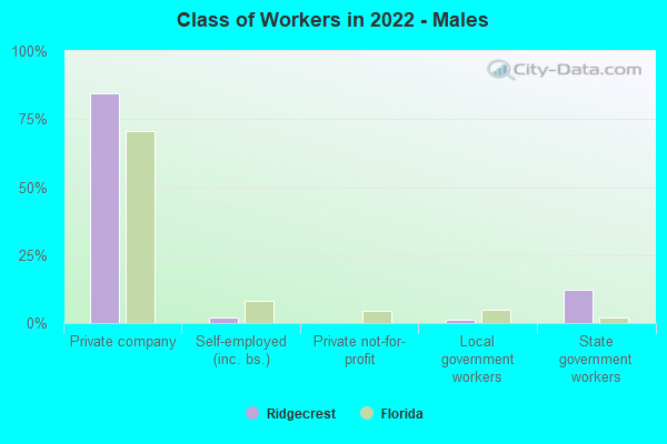 Class of Workers in 2022 - Males