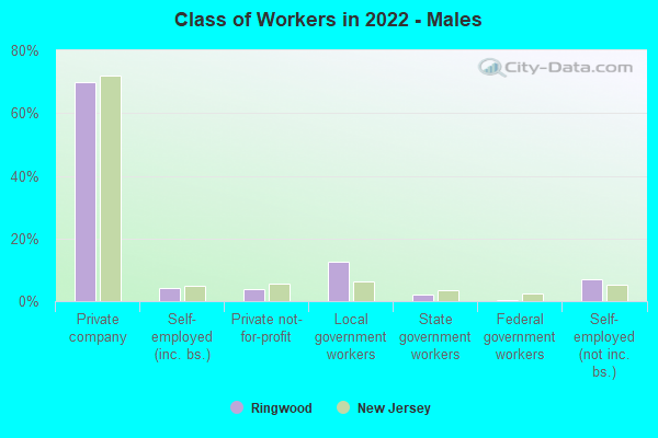 Class of Workers in 2022 - Males