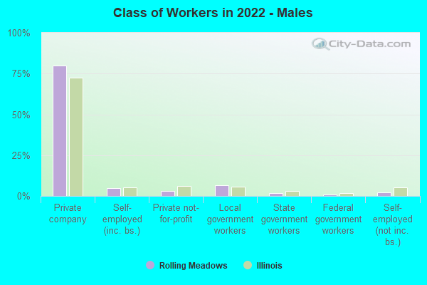 Class of Workers in 2022 - Males