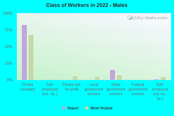 Class of Workers in 2022 - Males