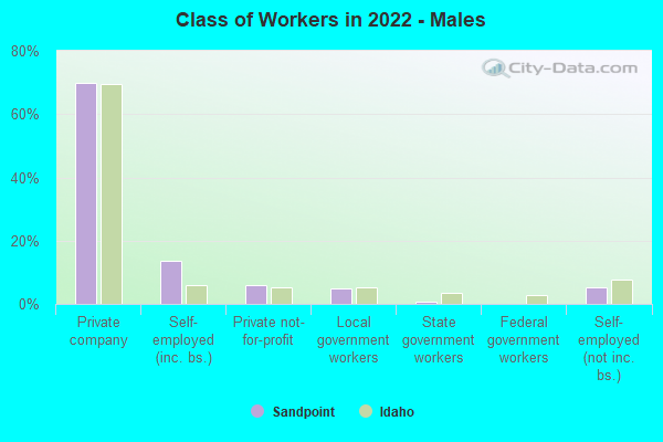 Class of Workers in 2022 - Males