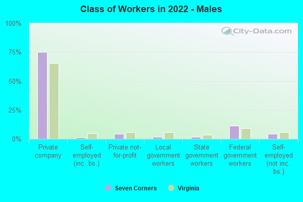 Class of Workers in 2022 - Males