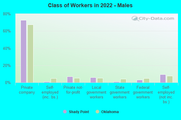 Class of Workers in 2022 - Males